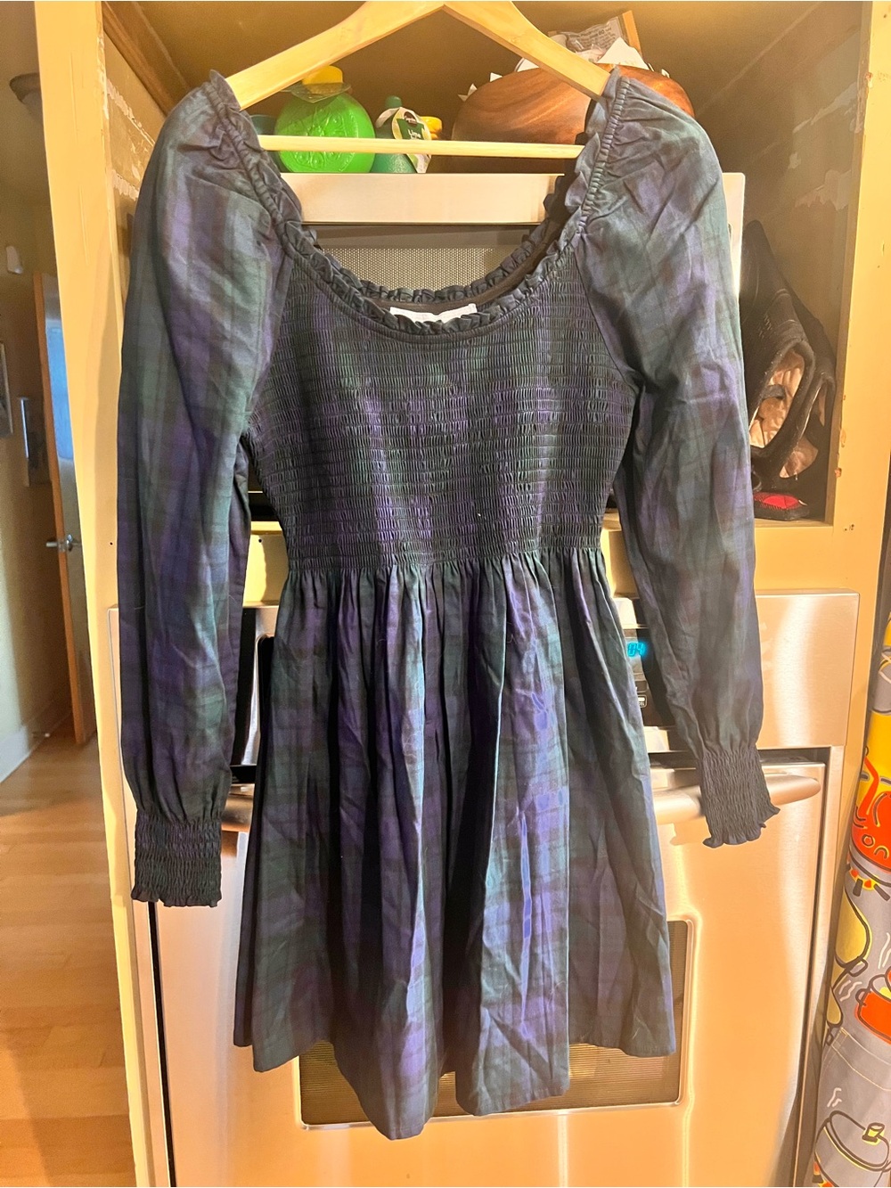 Hill House Norah Nap Dress NWT Blackwatch Plaid Tartan Sz. S